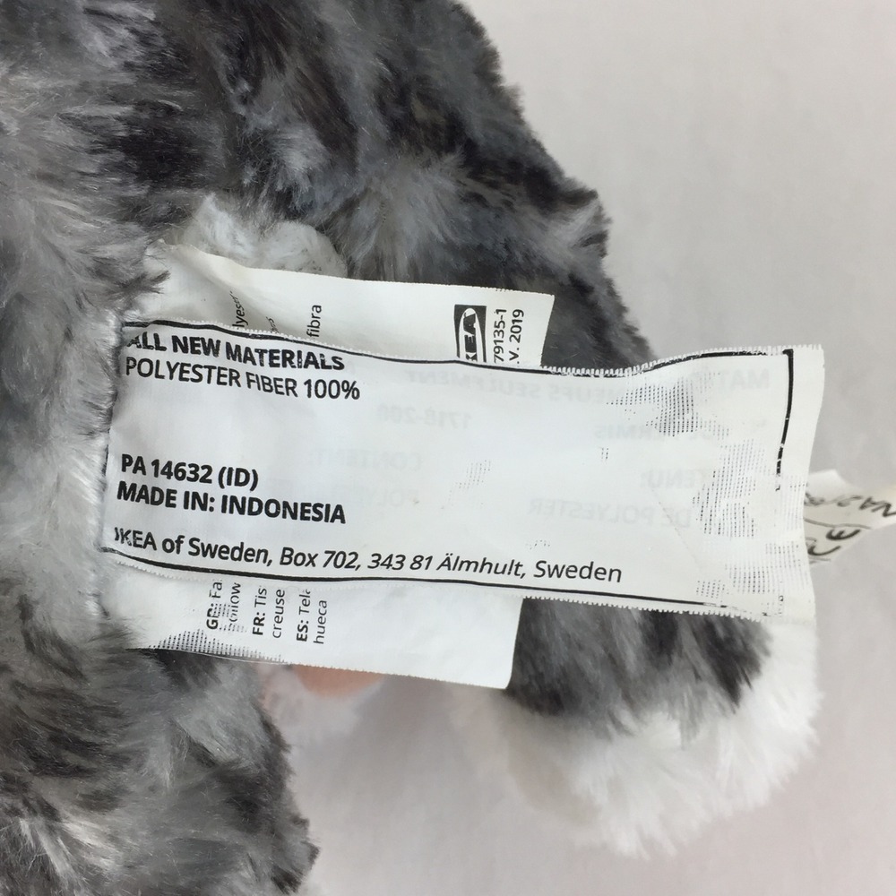 IKEA LILLEPLUTT‎ Plush Cat 10" Grey White Striped Tabby Kitty Stuffed Animal - Picture 6 of 8